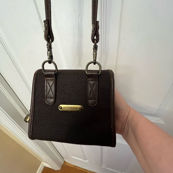 Liz Claiborne Dark sueded leather Brown Mini Bag - Picture 2 of 5